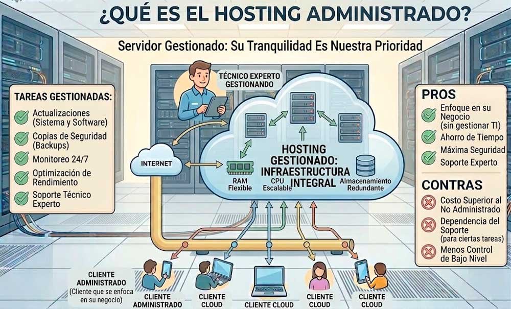 Hosting Administrado Managed Hosting: qué es, ventajas y desventajas